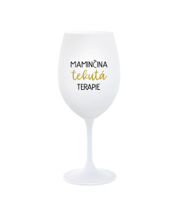 MAMINČINA TEKUTÁ TERAPIE - bílá  sklenice na víno 350 ml