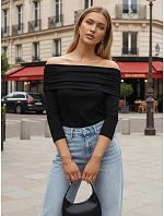 POLL dámská pruhovaná halenka černá FashionStreet RY2515