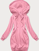 Světle růžová dlouhá tepláková mikina (YS10005-20)