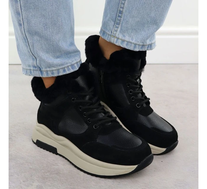 Dámské kožené kozačky na platformě černé Filippo DBT7240 Dámské kožené kozačky na platformě černé Filippo DBT7240