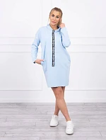 Šaty s kravatou modré