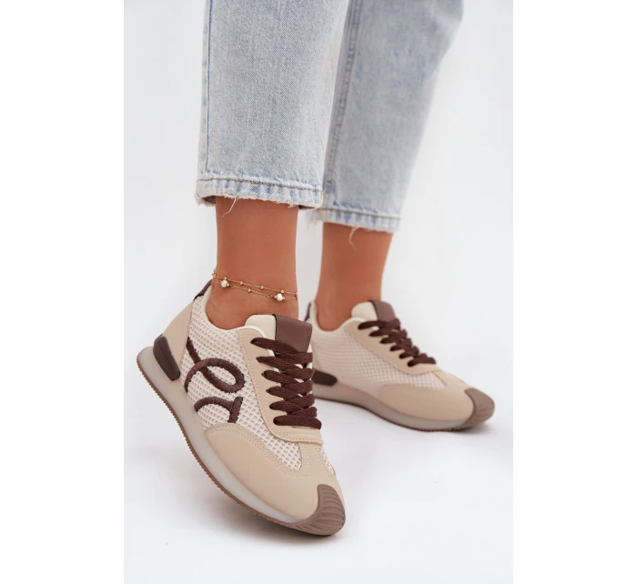 Dámské sportovní tenisky – béžovo-hnědé Tarlisse