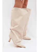 Kozačky na podpatku model 225195 Step in style Kozačky na podpatku model 225195 Step in style