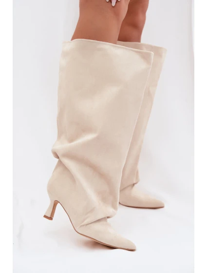 Kozačky na podpatku model 225195 Step in style Kozačky na podpatku model 225195 Step in style