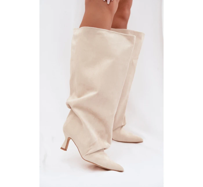 Kozačky na podpatku model 225195 Step in style Kozačky na podpatku model 225195 Step in style