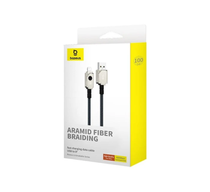 Baseus Nezlomitelný kabel USB-IP 2,4A 1m (bílý)