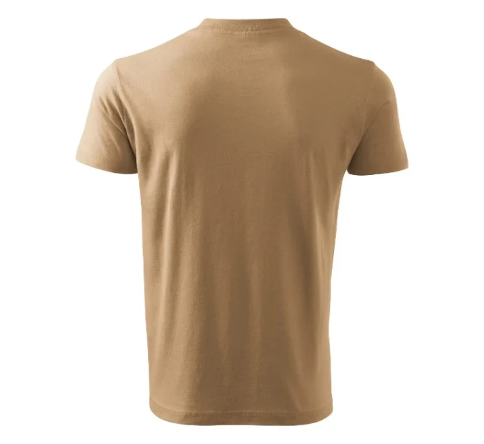 V-neck tričko unisex písková