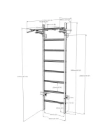 DŘEVĚNÝ KOVOVÝ GYMNASTICKÝ ŽEBŘÍK S HRAZDOU BENCHK 221B