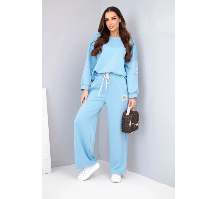 Dámská sada máslo mikina + kalhoty modrý