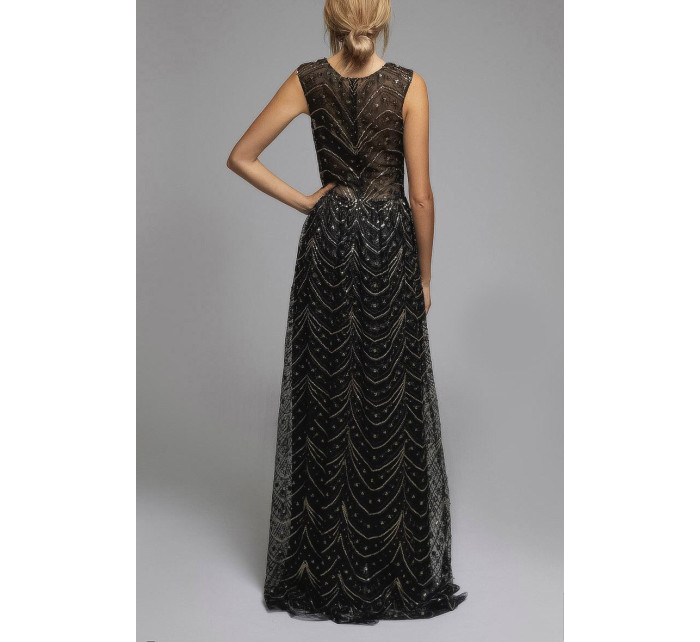 Dámské šaty  dlouhé černé Černá / S & model 15043229 - SOKY&#38;SOKA