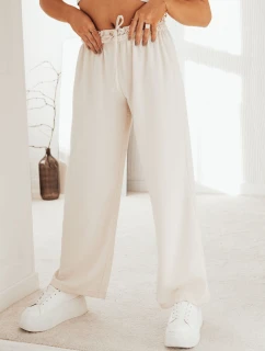 Dámské široké kalhoty MADDIE light beige Dstreet UY1832