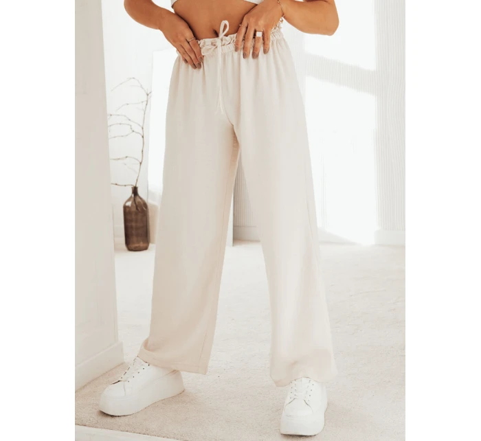 Dámské široké kalhoty MADDIE light beige Dstreet UY1832