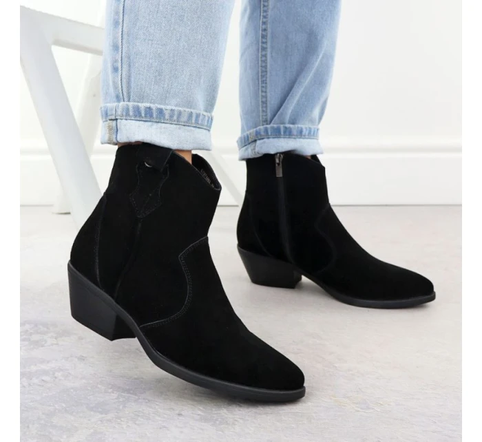 Dámské kožené kovbojské boty černé model 21905347 - Big Star