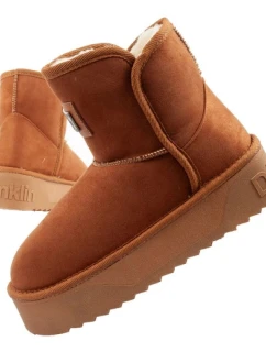 D.Franklin dámské sněhule zimní módní kožešinové zateplené boty hnědé dámské