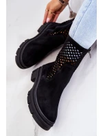 Kožené boty Nicole Černá model 21574579 - Boto