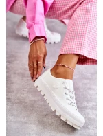 Módní lakované tenisky Big Star KK274045 Bílá Módní lakované tenisky Big Star KK274045 Bílá