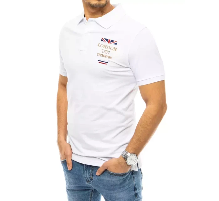 FashionStreet bílá vyšívaná polokošile PX0436 FashionStreet bílá vyšívaná polokošile PX0436