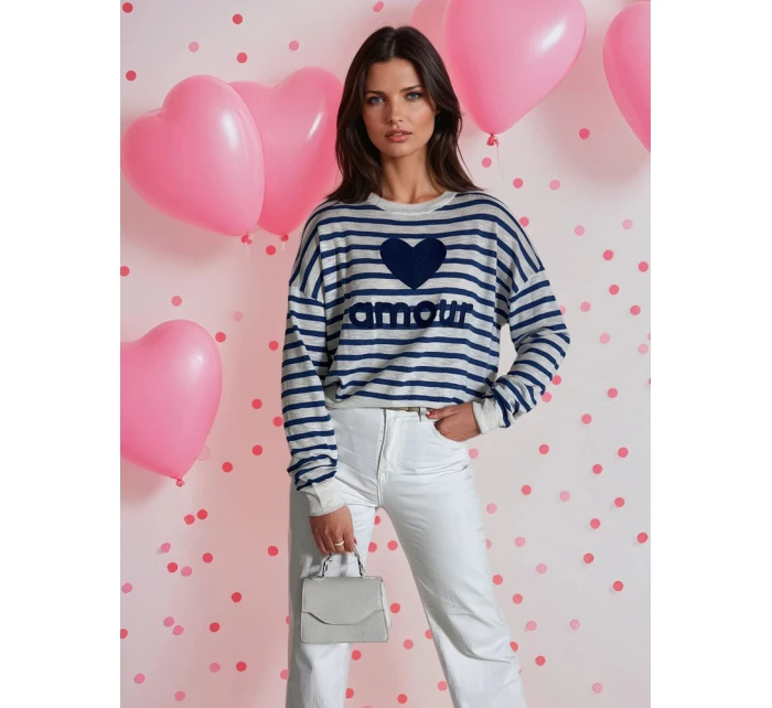 Dámský svetr NOVES modrý FashionStreet MY2321