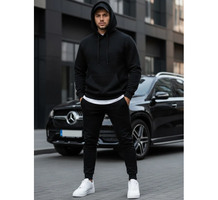 Pánská mikina s kapucí černá BX2028 Pánská mikina s kapucí černá BX2028