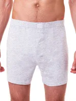 Volné pánské bavlněné boxerky COTTON BOXER - BELLINDA - šedá