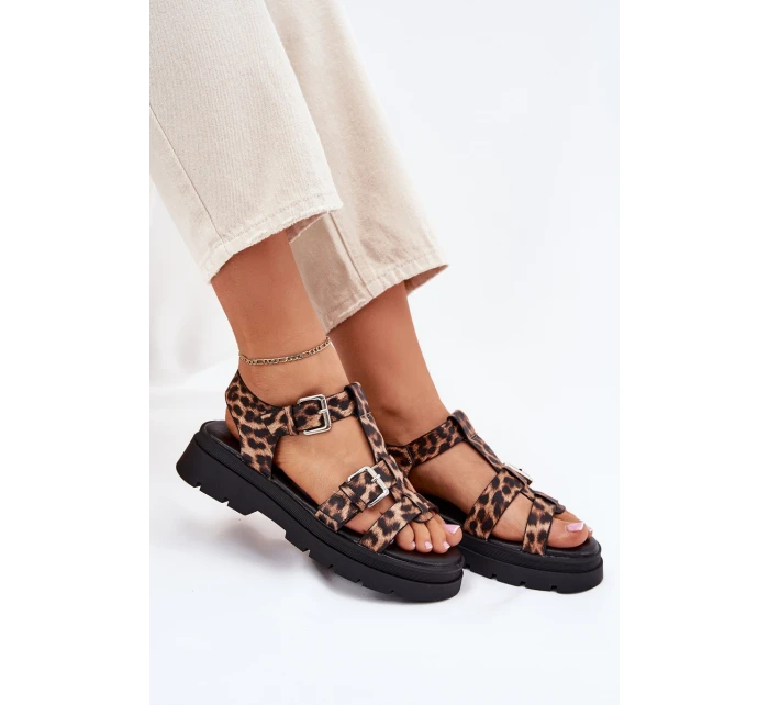 Dámské sandály z eko kůže s přezkami model 21699606 - Boto Dámské sandály z eko kůže s přezkami model 21699606 - Boto