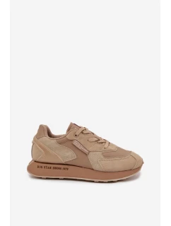 Kožené Sneakersy Pánské Big Star OO174298 Hi-Poly System Béžové
