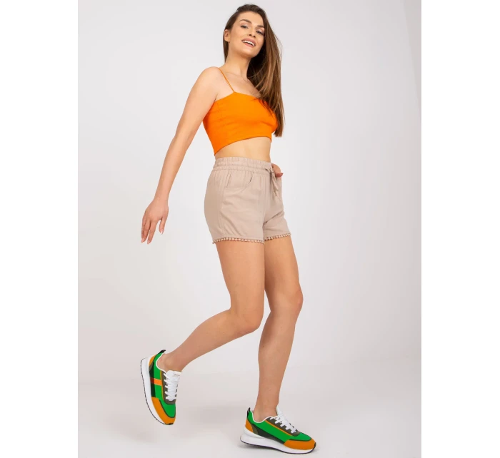 Šortky D73761M61531KA béžové