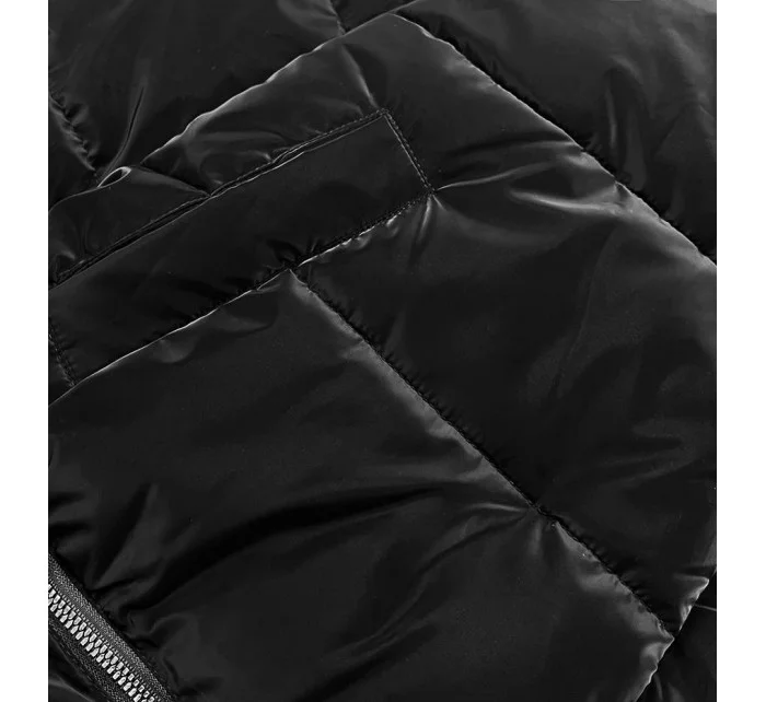 Černá matná dámská zimní bunda se třemi délkami (ag8-003)