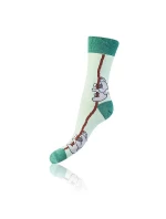 Dárková krabička zábavných crazy ponožek 4 páry CRAZY SOCKS BOX - BELLINDA - světle zelená