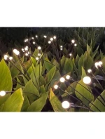SOLÁRNÍ LAMPA TANČÍCÍ VE VĚTRU BÍLÉ KOULE 6 LED 72CM