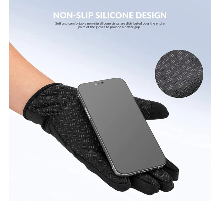 Rockbros zimní cyklistické rukavice S077-7 černé M