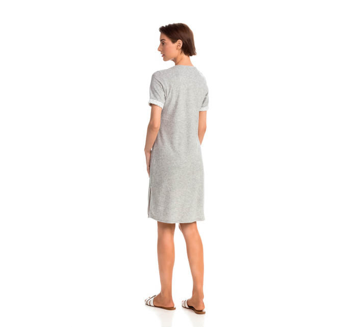 Vamp - Pohodlné jednobarevné froté šaty 14535 - Vamp