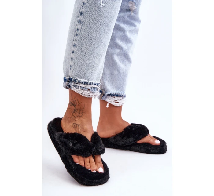 Dámské kožené pantofle Papcie černé Elma Dámské kožené pantofle Papcie černé Elma