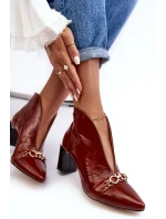 Kožené Boty Na  Hnědé model 21636031 - Maciejka