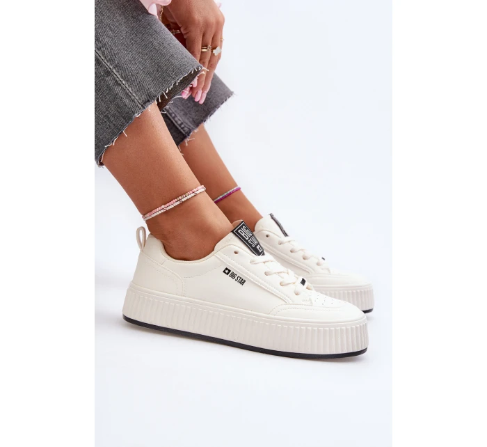 Dámské tenisky na platformě Big Star model 21654856 Bílé - Big Star Shoes Dámské tenisky na platformě Big Star model 21654856 Bílé - Big Star Shoes