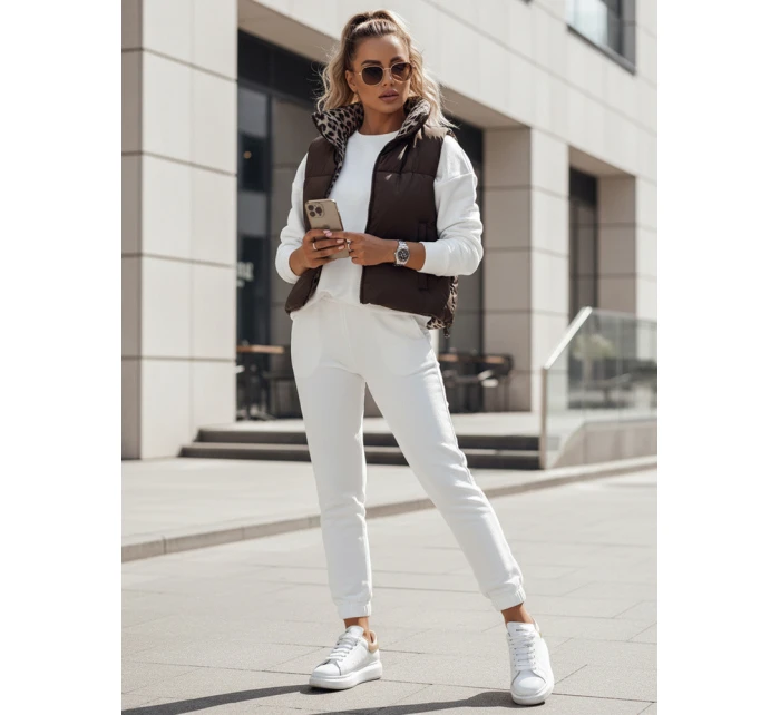 Dámská přechodná krátká prošívaná oboustranná kávová vesta LEOVELLA FashionStreet TY4648 Dámská přechodná krátká prošívaná oboustranná kávová vesta LEOVELLA FashionStreet TY4648