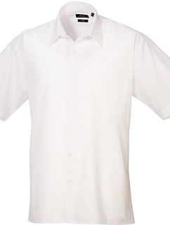 Premier PR 202 Popelínová košile s krátkým rukávem 39.0202 white