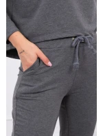 Souprava s oversize halenkou v grafitové barvě