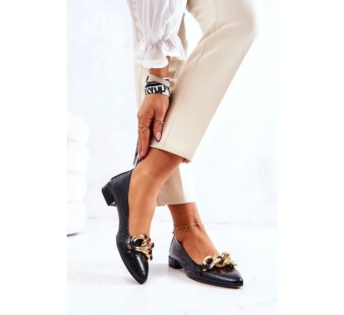 Kožené lodičky z kůže Černe model 21572557 - Boto