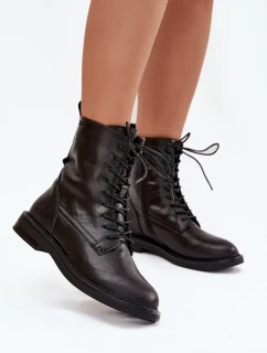 Kožené Zateplené Dámské Kotníkové Workery Big Star model 21708648 Černé - Big Star Shoes