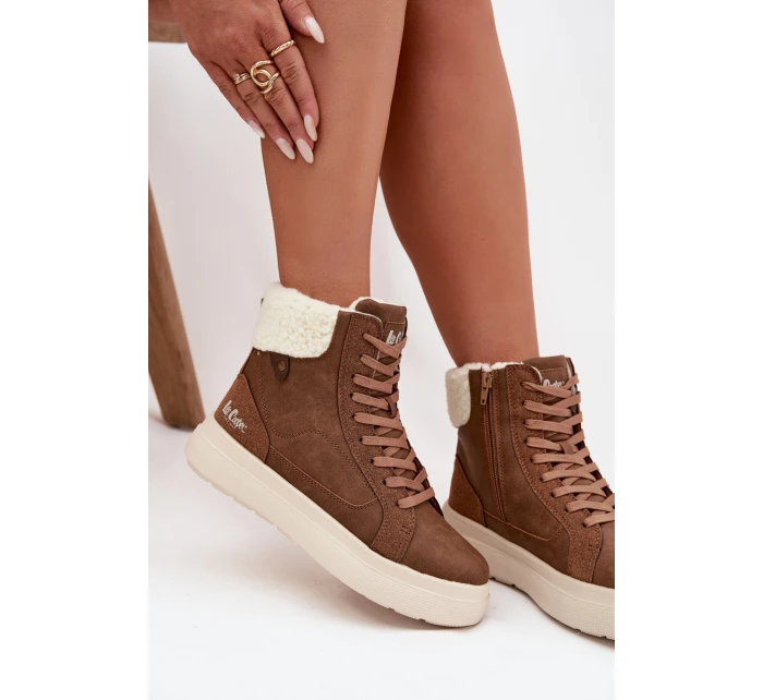 Dámské zimní boty s kožíškem Lee Cooper LCJ-25-01-3735 hnědé