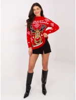 Sweter MI SW model 21795544 czerwony - FPrice Sweter MI SW model 21795544 czerwony - FPrice