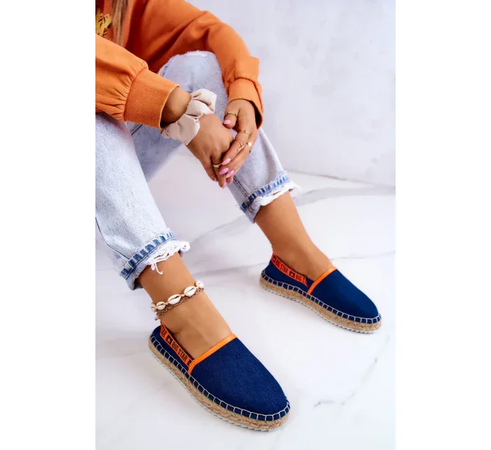 Dámské espadrilky Slip-on Big Star - tmavě modré Dámské espadrilky Slip-on Big Star - tmavě modré