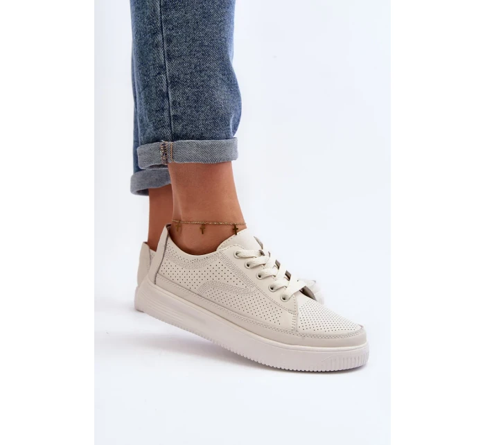 Dámské kožené sportovní boty tenisky bílé Failla Dámské kožené sportovní boty tenisky bílé Failla