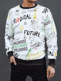 Pánská bílá mikina model 21978890 - Dstreet