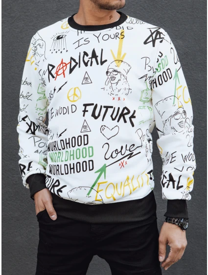 Pánská bílá mikina Dstreet model 21978890 - FashionStreet Pánská bílá mikina Dstreet model 21978890 - FashionStreet