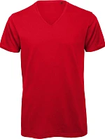 B&C Inspire V T /men_° Pánské tričko s výstřihem do V 01.TM44 red