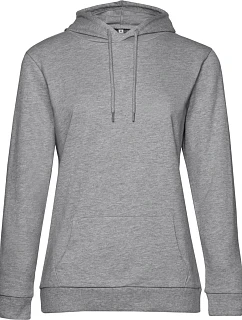 B&C #Hoodie /women Dámská mikina s kapucí 01.W04W heather grey