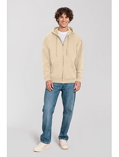 Fruit of the Loom Iconic Premium Hooded Sweat Jacket Mikina s kapucí z těžké bavlny 16.2286 desert sand