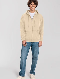 Iconic Premium Hooded Sweat Jacket Mikina s kapucí z těžké bavlny model 22459409 desert sand - Fruit of the Loom
